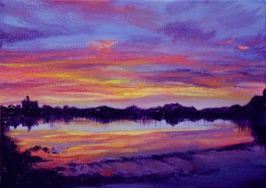 Sunset at Coquet River weir